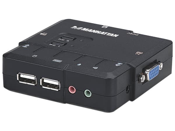 KVM conmutador Manhattan de 2 puertos.