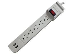 Multicontacto con Supresor de picos Koblenz SS-550 USB de 550 Joules con 5 contactos Nema 5-15R. - imagen 1