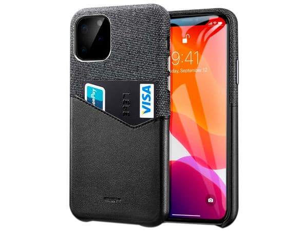Funda protectora ESR Metro Wallet, Para iPhone 11 Pro. Color Negro.