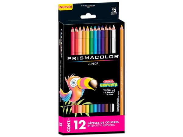 Colores Prismacolor Junior, Colores intensos, Paquete con 12 Piezas.