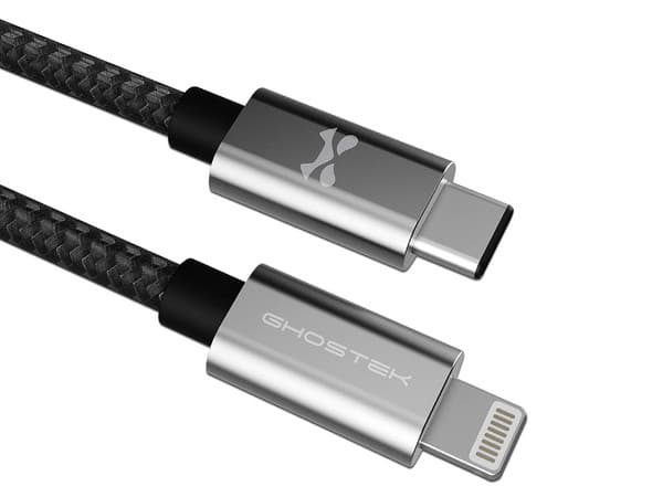 Cable de Datos GHOSTEK GHOCBL038 de Conector USB-C a Lightning, 1m. Color Negro.