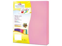 Papel cortado Eurocolors EC0090 tamaño Carta, 100 piezas. Color Rosa. - imagen 1
