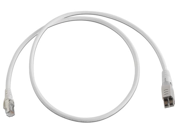 Cable de red SIEMON T4A-S01M-B02L, Patch Cord RJ-45 a TERA Cat6A de 4 pares y conector modular, LS0H, Color Marfil, 1m.