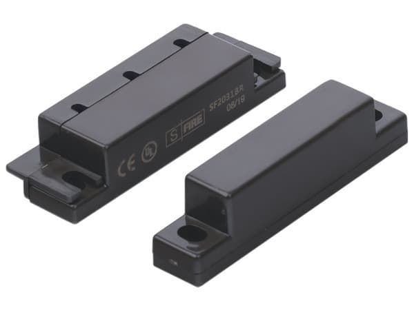 Contacto magnético SFIRE para puertas y ventanas, 12V. Color Café.