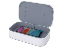 Sanitizador y Cargador inalámbrico APG M1PRO, Qi, Universal, Color Blanco. - imagen 1