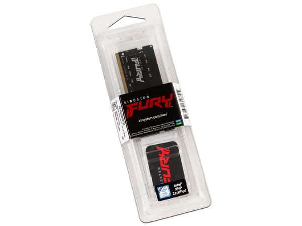 Memoria SODIMM Kingston FURY Impact DDR4 PC4-25600 (3200MHz), CL20, 16GB.