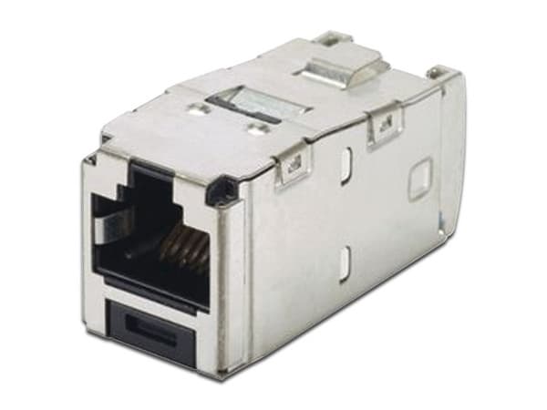 Conector Jack RJ45 PANDUIT CJS6X88TGY, Blindado, Estilo TG, Mini-Com, Categoría 6A, Color Negro.