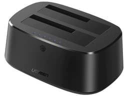 Adaptador Ugreen 50854 USB 3.0 a 2 Puertos SATA (M-HH), compatible con discos duros 2.5"/3.5". Color Negro. - imagen 1