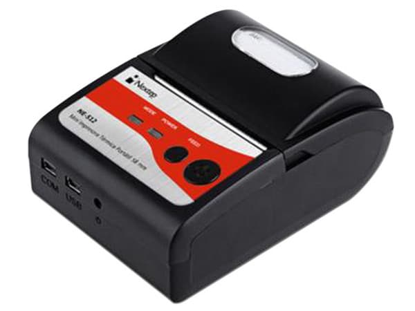 Impresora térmica portátil Nextep NE-512, USB, Bluetooth 2.0, RS232. Color Negro.