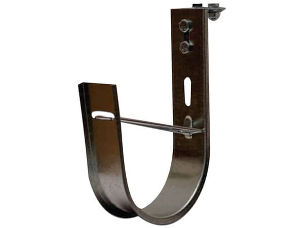 Soporte Charofil tipo J-Hook, hasta 7 cables Cat6, instalación en interior.