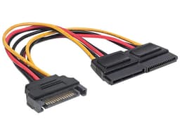 Adaptador divisor Manhattan de SATA (M) a 2 x SATA (H), 15cm. - imagen 3
