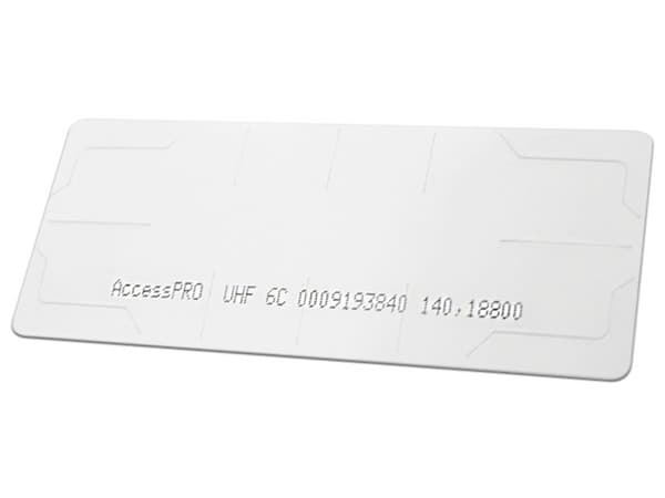 Etiqueta Adherible UHF AccessPRO, EPC GEN 2, Se Adhiere al Cristal del Vehículo, para control de acceso. Compatible con Lectoras de Largo Alcance PRO12RF y PRO6RF.