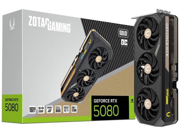 Tarjeta de Video ZOTAC NVIDIA GeForce RTX 5080, DLSS, GDDR7, 1xHDMI, 3xDisplayPort.