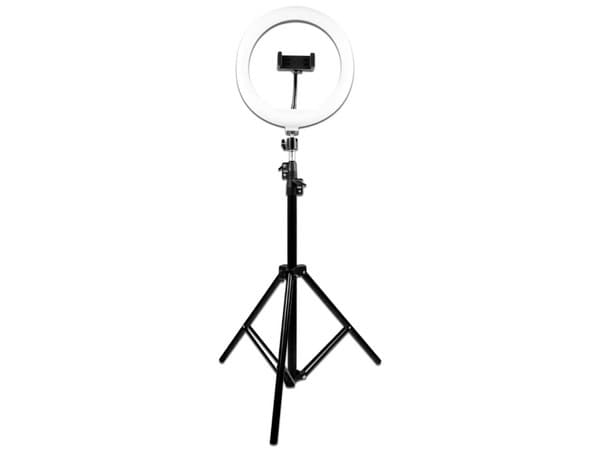 Aro de Luz LED Perfect Choice PC-120407 de 10" , Con Base Expandible, 3 tipos de iluminación.