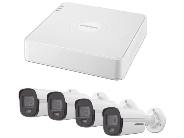 Kit de Seguridad Hikvision KIPCV2M/4B, NVR de 4 Canales y 4 Cámaras IP Tipo Bullet.