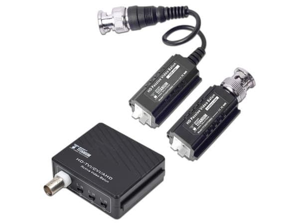 Kit de Transceptores de Video Epcom KIT4501AP de Largo alcance, Hasta 320 m con receptor activo, Resolución 720p / 1080p, para Cámaras de Vigilancia Analógicas. Color Negro