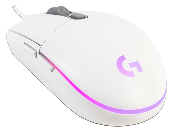 Mouse Gamer Logitech G203 RGB LIGHTSYNC, Hasta 8,000 dpi, Iluminación RGB, 6 botones, USB, Color Blanco.