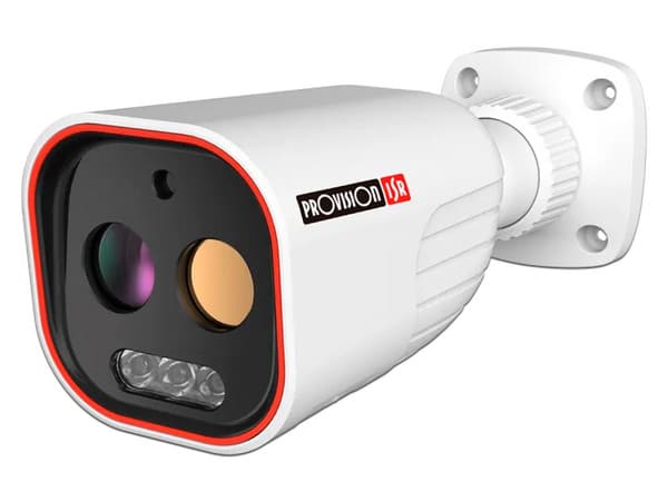 Cámara Tipo Bala Provision ISR BMH-THERMAL-7 de 5MP (2592 x 1944), Lente de 8 mm,  Luz estroboscópica blanca de 20m, Micrófono Integrado, IP66, Color Blanco.