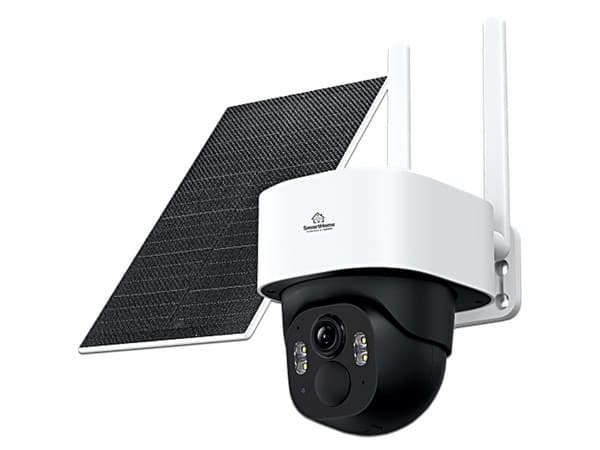 Cámara de Batería EPCOM SCAM2PTP4G, PT, 4MP, 4G, Visión Nocturna a Color, Audio Bidireccional, Autoseguimiento Inteligente, Grabación Continua, Incluye Panel Solar de 5W.