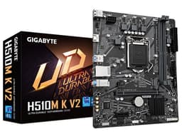 T. Madre GIGABYTE H510M K V2, Chipset Intel H470,
Soporta: Intel 10ma y 11va Generación, Socket 1200,
Memoria: DDR4 3200/2666/2133 MHz, 64GB Máx,
Integrado: Audio HD, Red,
USB 3.2, SATA 3.0, M.2
Micro-ATX, Ptos: 1xPCIE3.0x16 y 1xPCIEx1. - imagen 1