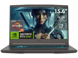 Laptop Gamer MSI Thin A15: Procesador AMD Ryzen 7 7735HS (Hasta 4.7 GHz), Memoria de 16GB DDR5, SSD de 1TB, Pantalla de 15.6" LED (1920 x 1080), 144Hz,Video NVIDIA GeForce RTX 4060 8GB GDDR6, S.O. Windows 11 Home. - imagen 1