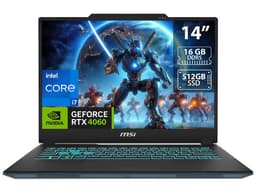 Laptop Gamer MSI Cyborg 14: Procesador Intel Core i7 13620H (hasta 4.9 GHz), Memoria de 16GB DDR5, SSD de 512GB, Pantalla de 14" LED (1920 x 1200), 144Hz,Video NVIDIA GeForce RTX 4060, S.O. Windows 11 Home, Teclado en Inglés. - imagen 1