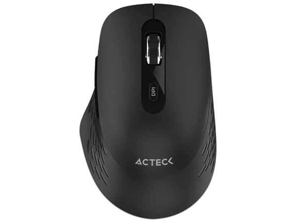 Mouse Inalambrico Acteck Optimize Flow MI480, hasta 1600DPI, Receptor USB, 2.4 GHz, 6 Botones, Color Negro.