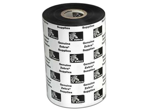 Cinta de transferencia térmica Zebra 5319 Performance Wax de 4.3" x 244". Color Negro