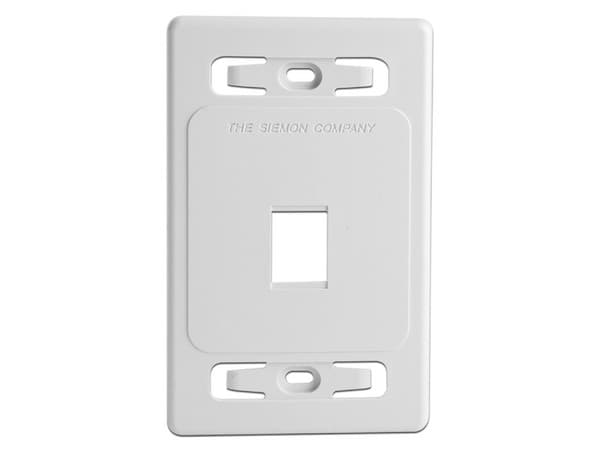 Placa de pared modular MAX, de 1 salida, color blanco.