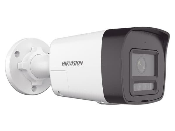 Cámara de Vigilancia IP Hikvision DS-2CD1043G2-LIUF/SL de 4MP (2560 x 1440), IR hasta 30m, Luz blanca hasta 20m, Micrófono Integrado, IP67. Color Blanco.