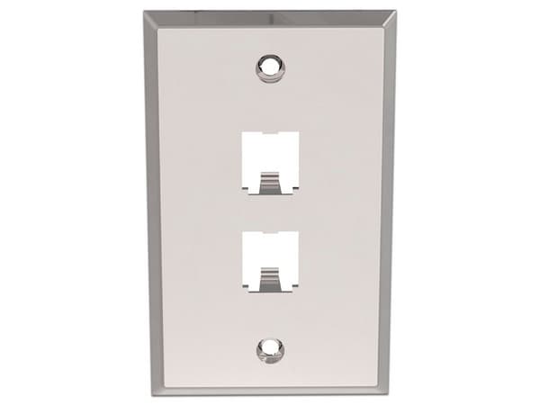 Placa de Pared Vertical PANDUIT CFP2SY de Acero Inoxidable, Salida Para 2 Puertos Mini-Com.