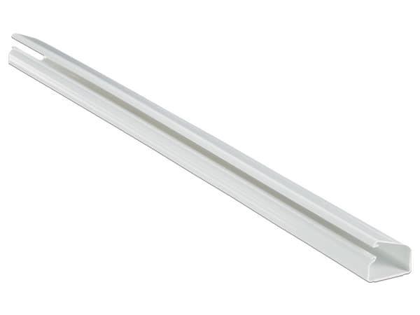 Canaleta LD10 de PVC rígido, con cinta adhesiva para instalación sin herramientas, Color Blanco.