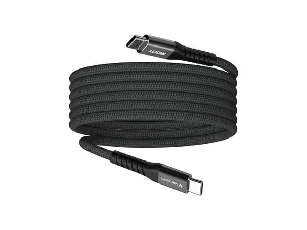 Cable Magnético, Verbatim, 100W Compacto 12cm, Color Negro.