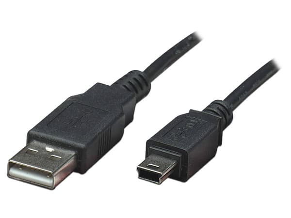 Cable USB Manhattan V2.0 A-mini B 0.9M Negro