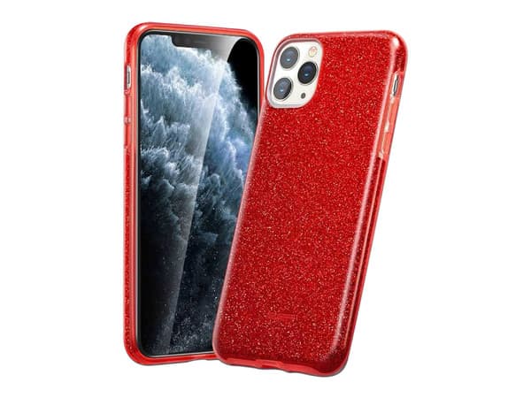 Funda ESR Glitter, para iPhone 11 Pro. Color Rojo.