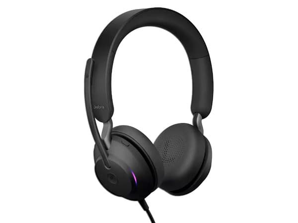 Audifonos tipo diadema Jabra Evolve2 40 SE con micrófono, respuesta de frecuencia 20Hz-20000Hz, USB, Color Negro.