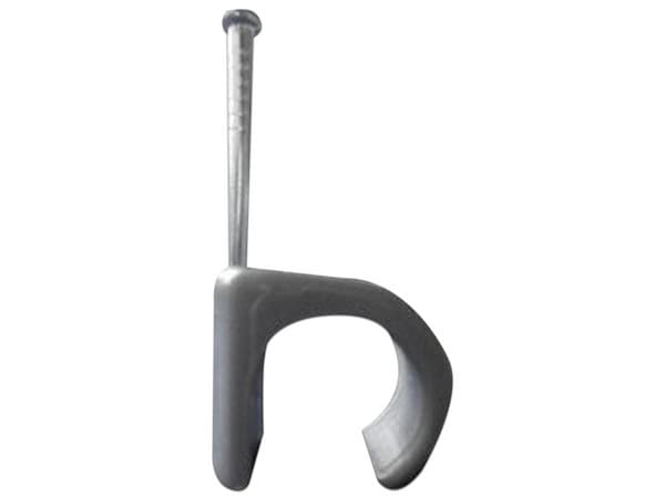 Grapa Thorsman para cable redondo de 14mm, Color Gris. Caja con 100 piezas