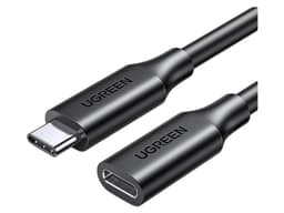 Cable Ugreen de USB-C Macho a USB-C Hembra, 1metro, Soporta hasta 100W para Carga Rápida. Color Negro. - imagen 2